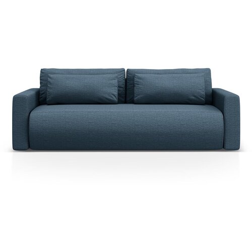 Cosmopolitan Design Temno modra raztegljiva sedežna garnitura s prostorom za shranjevanje 238 cm Belfast &amp;ndash; Slike