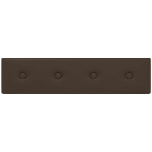  Zidna uzglavlja 12 pcs Smeđa 60 x 15 cm Lažna koža Slike