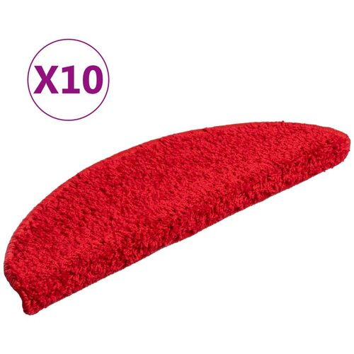 vidaXL Preproge za stopnice 10 kosov 56x17x3 cm rdeče, (20753489) Cene