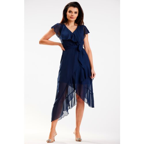 Awama Woman's Dress A574 Navy Blue Slike