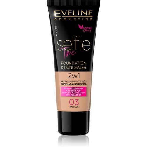 Eveline Cosmetics Selfie Time puder in korektor 2 v 1 odtenek 03 Vanilla 30 ml Cene