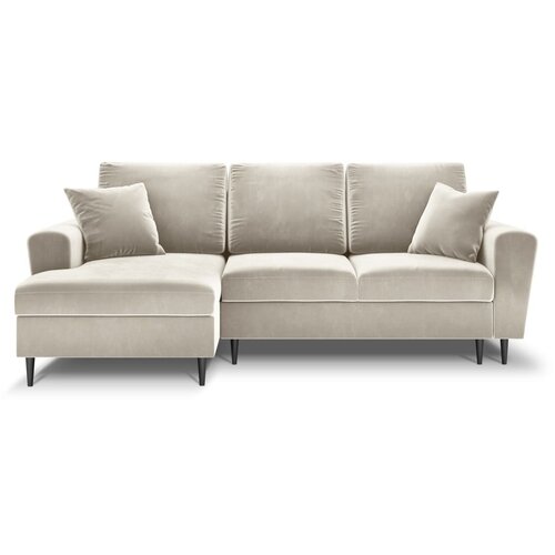 Cosmopolitan Design Bež baršunasti sklopiva/s prostorom za odlaganje kutna garnitura (s lijevim kutom/s ležaljkom) Kyoto – Cijene