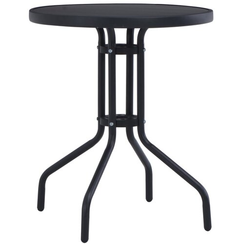 The Living Store Vrtni stol crni 60 cm od čelika i stakla Cijene