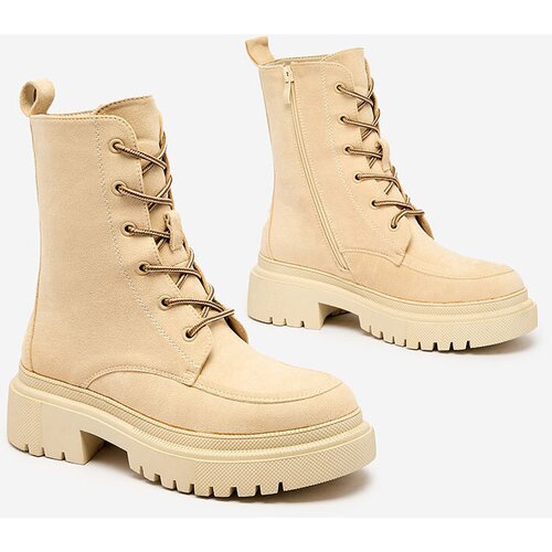 Resti Beige women's Cacava lace-up boots Cene