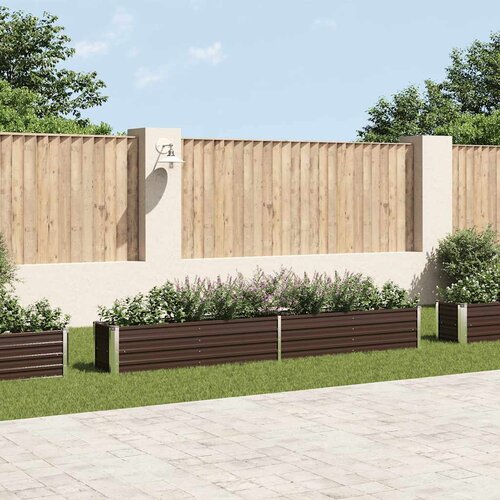 Furnova Visoka greda pocinkano jeklo 320x40x45 cm rjava, (21920787) Slike