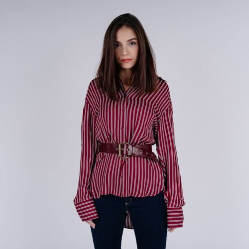 Michael Kors Blouse - WARM PLYFL STREP SHRT red Slike