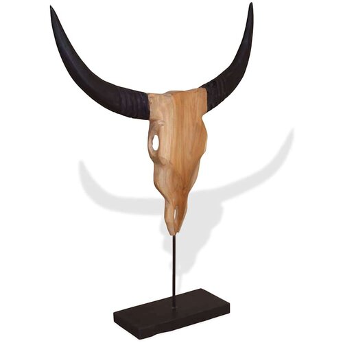  Skulptura lubanje bika tikovina 66x15x88 cm Cene