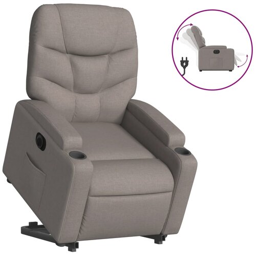 Maison Chic Električni naslanjač - Relax naslanjač s funkcijo vstajanja taupe blago, (22062590) Cene