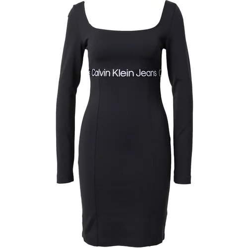 Calvin Klein Jeans Obleka 'MILANO' črna / bela
