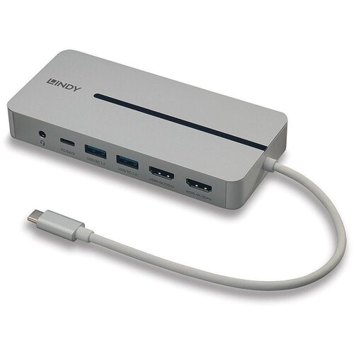 Lindy DST-Mx Duo USB-C Laptop/MacBook Mini Docking Station with Dual Display (4K) and 100W Pass-Through Charging Cijene