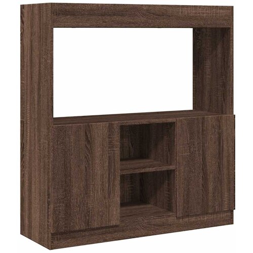 Maison Chic Visoka omara - Komoda - Predalnik rjavi hrast 92x33x100 cm inženirski les, (21722749) Slike