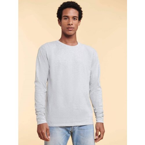 Fruit Of The Loom Szary koszulka męska Iconic 195 Ringspun Premium Slike