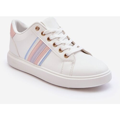 Kesi Leather Women's Sports Shoes White-Pink Rilee Slike
