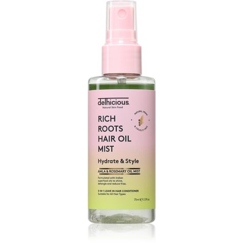 delhicious RICH ROOTS 5-in-1 Hair Oil Mist balzam brez spiranja v pr&scaron;ilu 75 ml Cene