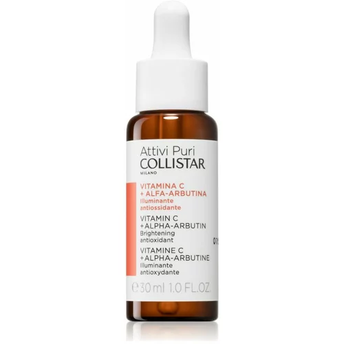 Collistar Pure Actives Vitamin C + Alpha-Arbutin serum za obraz z osvetljevalnim in antioksidativnim učinkom 30 ml za ženske