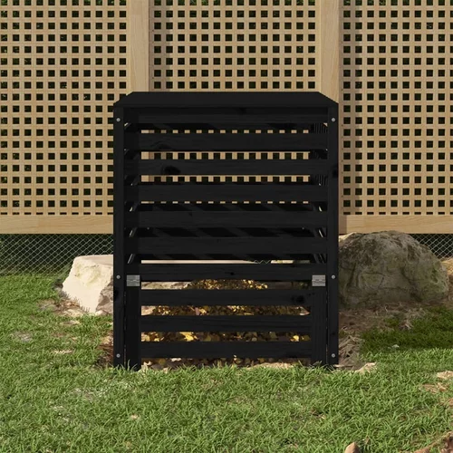  Komposter crni 82,5x82,5x99,5 cm od masivne borovine