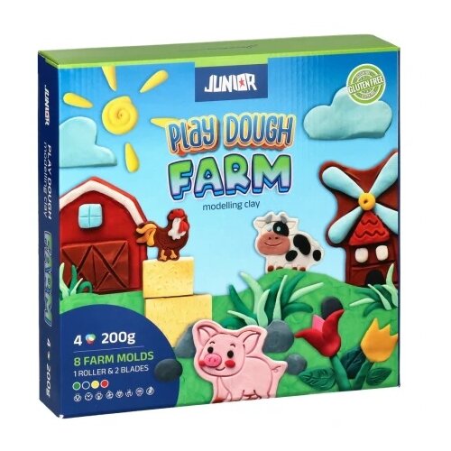Junior Funny clay, masa za oblikovanje sa kalupima, velika, miks, farm Cene