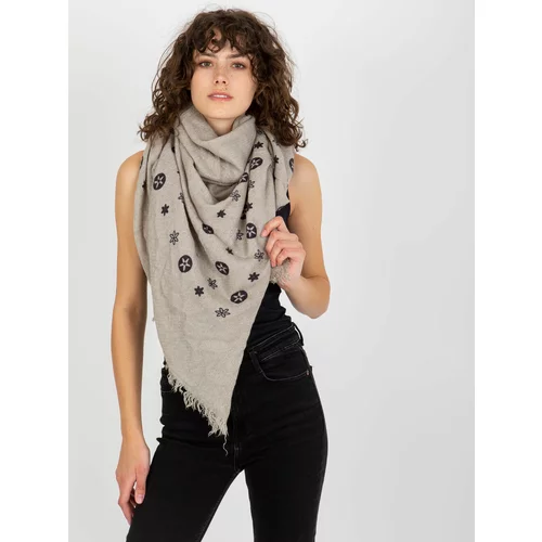 Fashion Hunters Women's scarf with print - gray