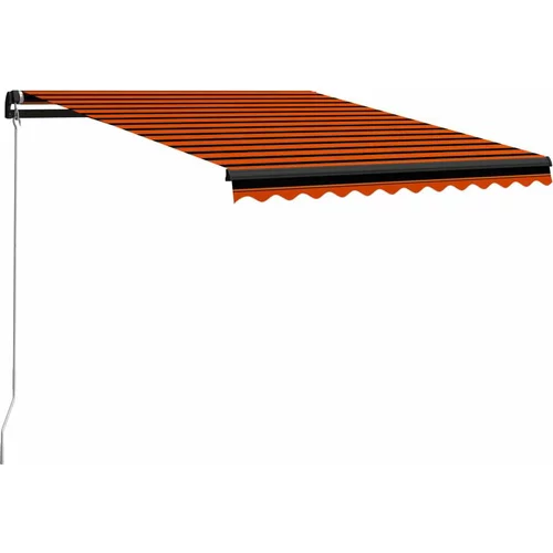 Tenda Ročno zložljiva tenda 300x250 cm oranžna in rjava, (20610607)