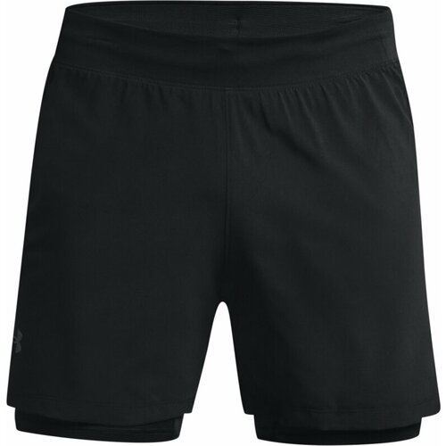 Under Armour UA Iso-Chill Run 2-in-1 Shorts Black/Black/Reflective 2XL Cene