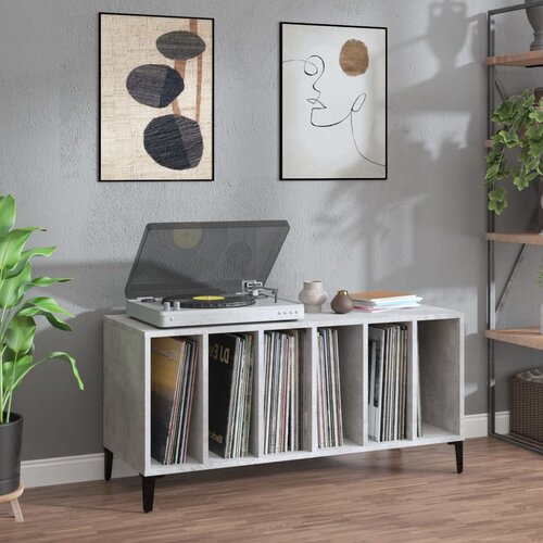 vidaXL Omarica za gramofonske plošče betonsko siva 100x38x48 cm les Cene