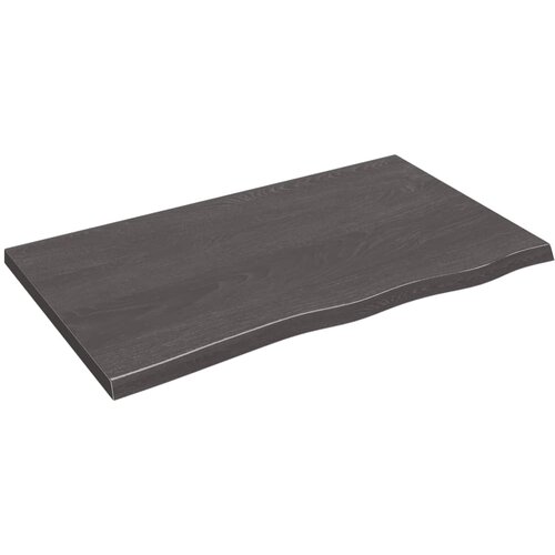 vidaXL Zidna polica tamnosiva 100 x 60 x 4 cm od obrađene hrastovine Cijene