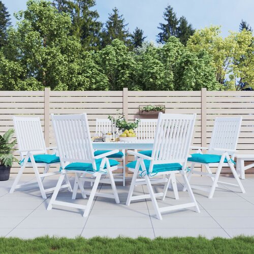 VidaXL Blazine za stole 6 kosov turkizne 50x50x7 cm blago Slike