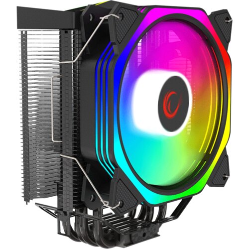 CPU hladnjak RAMPAGE OCTAGON C50 Black 57CFM 1800RPM 12cm ARGB AM5/LGA1700 Compatible Air Cooled Fan Slike
