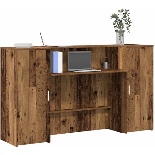 vidaXL Sprejemna miza starinski les 180x50x103,5 cm inženirski les Cene
