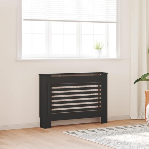  Pokrov za radijator crni 112 x 19 x 81,5 cm MDF Cijene