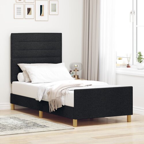 vidaXL Crni okvir od tkanine 80x200 cm Cijene