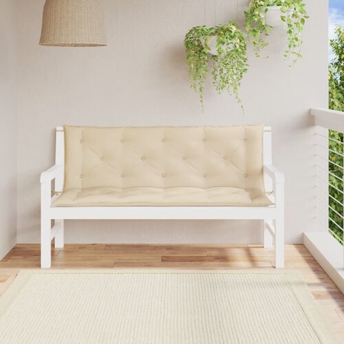 vidaXL Blazina za vrtno klop 2 kosa bež 150x50x7cm oxford tkanina Cene