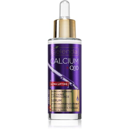 Bielenda Calcium + Q10 Concentrated actively lifting anti-wrinkle serum day/night lifting serum za učvrstitev kontur obraza za dan in noč 30 ml Cene