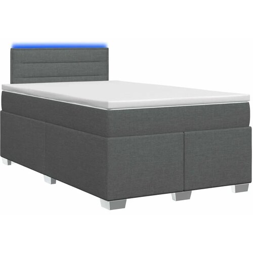  Krevet s box springom madracem i LED-om Tamnosiva 120 x 190 cm - Tamnosiva 120 x 190 cm Dizajn linija Slike