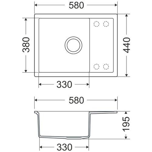 GL sudopera ankona 1KO bela 580x440/195 mm Slike
