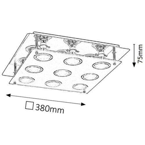 Rabalux naomi ceiling lamp 9xGU10 5W, hrom Cene