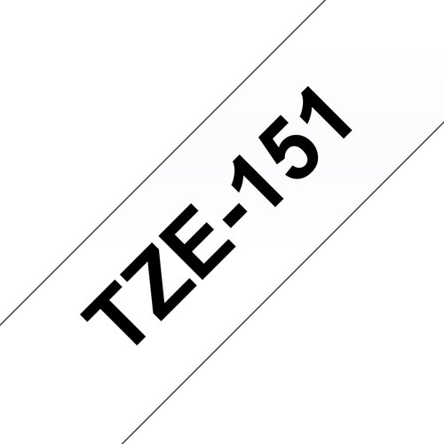 Brother Tze-151 združljiv laminirani trak - 24 mm x 8 metrov črn/prozoren, (21405176) Cene