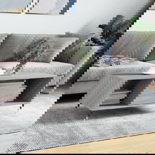 vidaXL Klubska mizica siva sonoma 90x50x36,5 cm inženirski les Cene