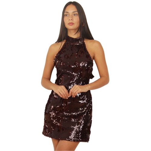 La Modeuse Kratke obleke 76419_P180992 Bordo Cene