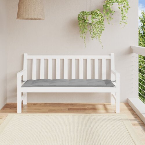  Jastuk za vrtnu klupu sivi 150 x 50 x 7 cm od tkanine Oxford Slike