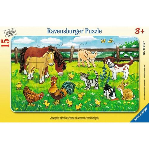 Ravensburger 15 delna sestavljanka Domače živali na travniku 060467 Cene