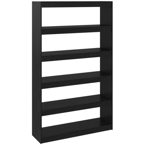  za knjige / pregrada crni 100x30x167,5 cm od borovine Slike
