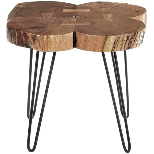 Premier Housewares Stranska mizica z mizno ploščo iz akacije 50x50 cm Nandri – Cene