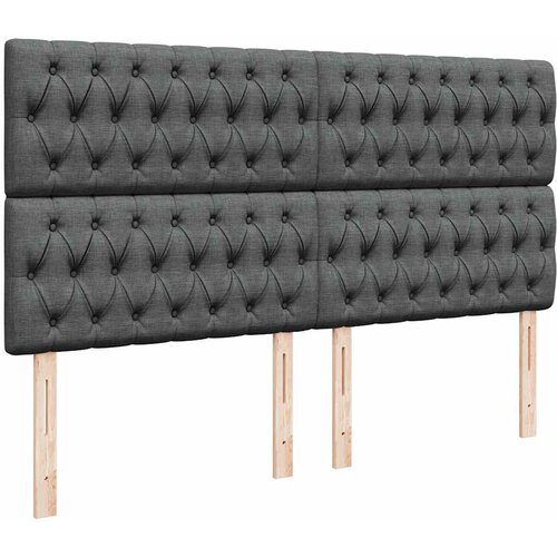  Otomanski krevet s madracem tamnosivi 160x200cm od tkanine Slike
