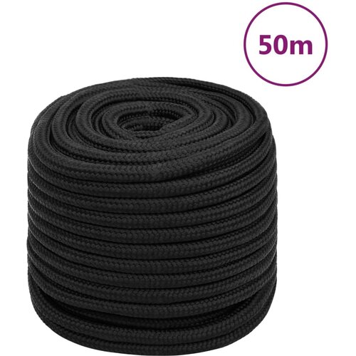 vidaXL Vrv za čoln popolnoma črna 16 mm 50 m polipropilen Cene