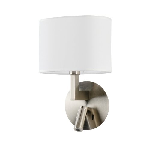  Brilagi - LED zidna lampa DAYA 1xE14/40W/230V + LED/3W bela/mat hrom Slike