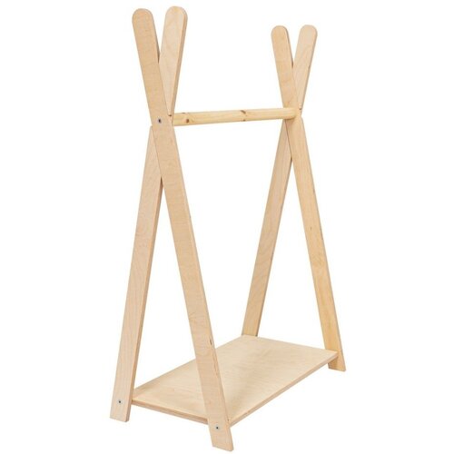 MeowBaby Dječja vješalica za kapute u dekoru bora u prirodnoj boji 98x97 cm Montessori - Cijene