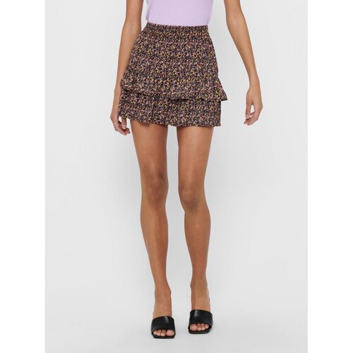 JDY Brown floral skirt Mia - Ladies Slike
