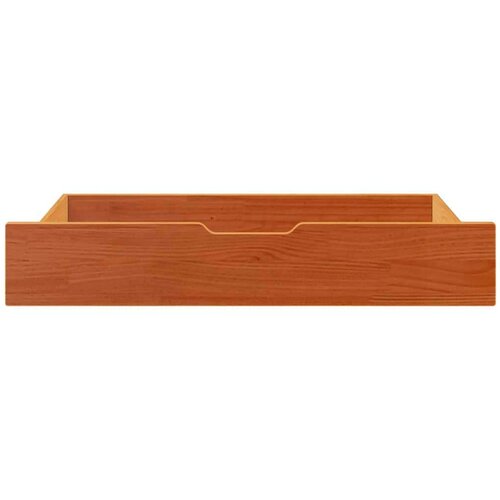 VidaXL Ladice ispod kreveta 2 kom vo&amp;scaron;tano smeđe 95x55x16cm od borovine Slike