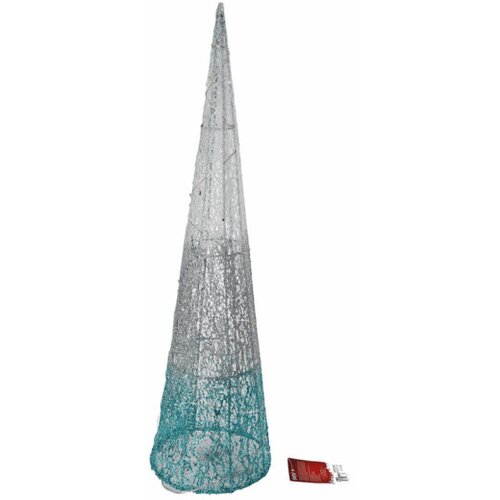 Shiny cone, jelka, svetlucava, tirkizna, LED, 80cm ( 760014 ) Slike